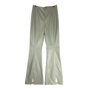 We the Free FREE PEOPLE Real Deal Split Hem Vegan Faux Leather Pant 25x32 Flare